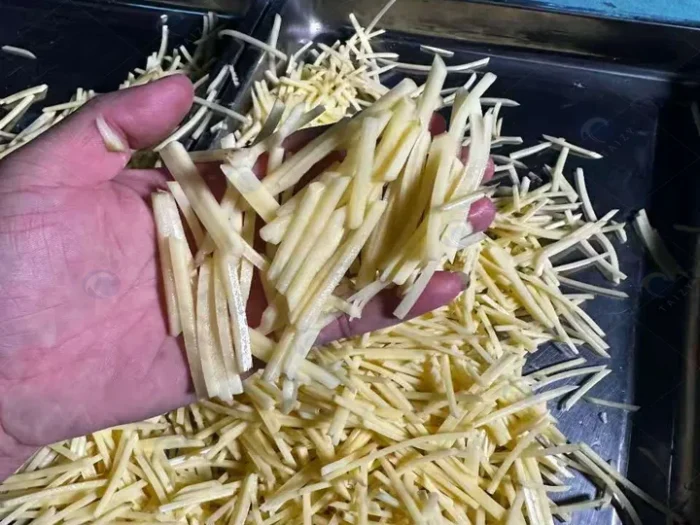 Finished potato strips