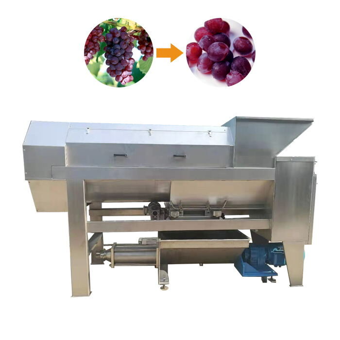 Grape destemming crusher machine