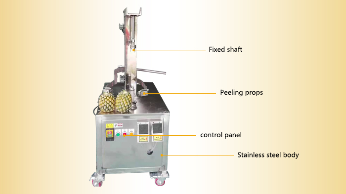 Commercial pineapple core removal machine structure