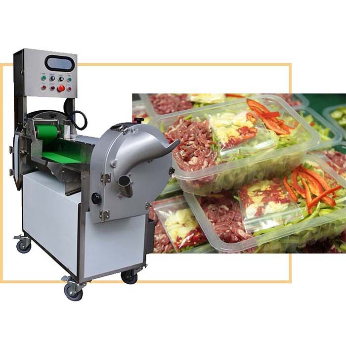 Vegetable cutting machine applies in fresh-cut vegetable industry