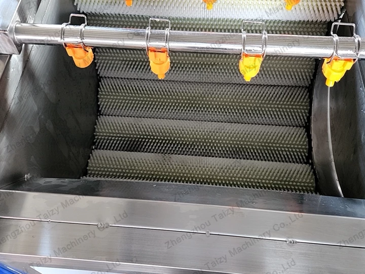 washing brushes of potato cleaning machine