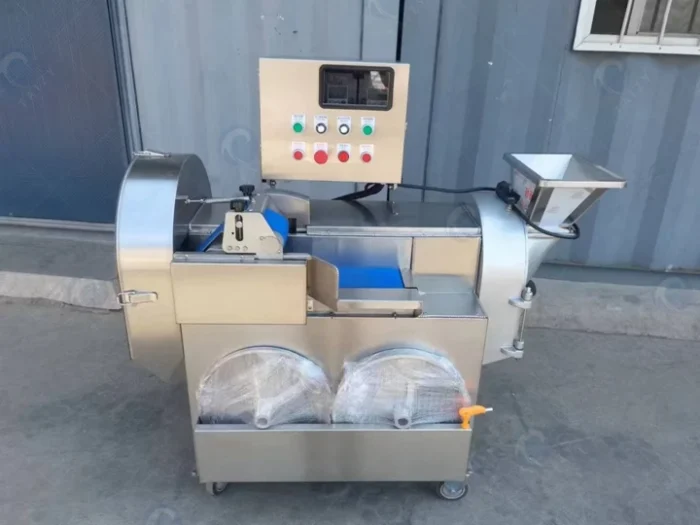 potato chips cutting machine with two cutting plates