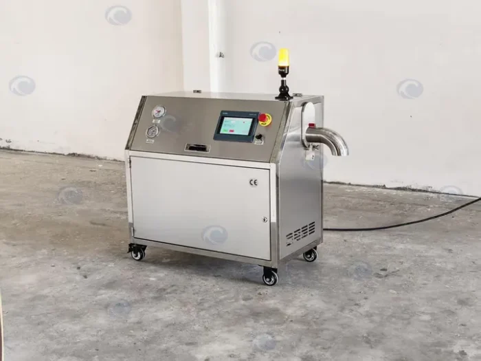 Dry Ice Pellet Machine with Yellow Indicator Light On